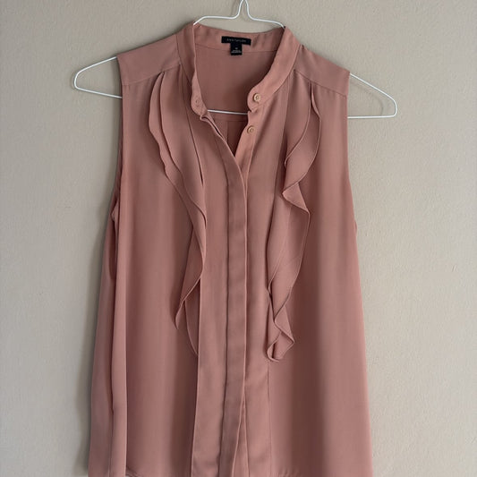 Ann Taylor Blusa Rosa Pálido