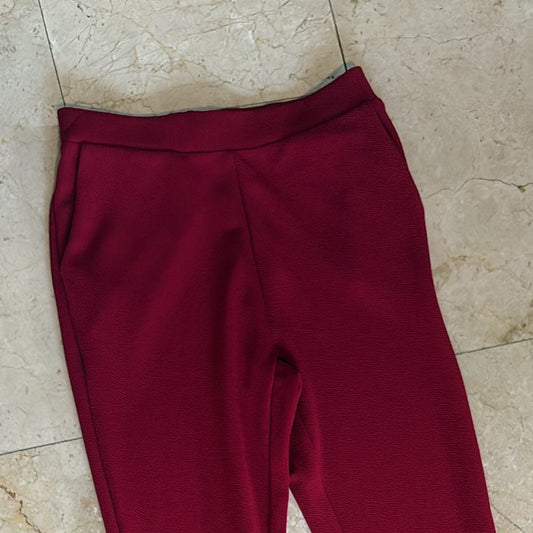 SHEIN Pantalón Rojo Vino