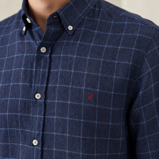 Carolina Herrera LINO Camisa de Cuadros