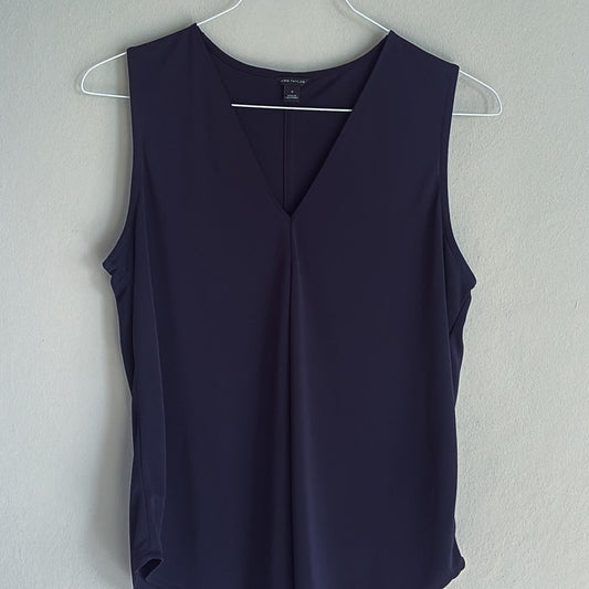 Ann Taylor Blusa Negra sin Mangas