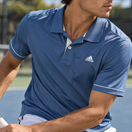 Adidas Polo Dry Fit Azul (XXL)
