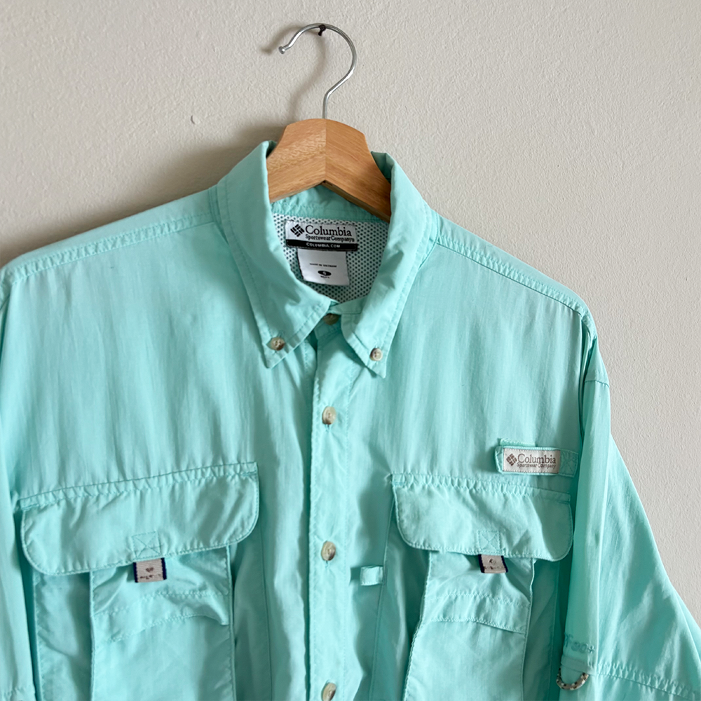 Columbia Camisa PFG Bahama Azul Turquesa Hombre (S)