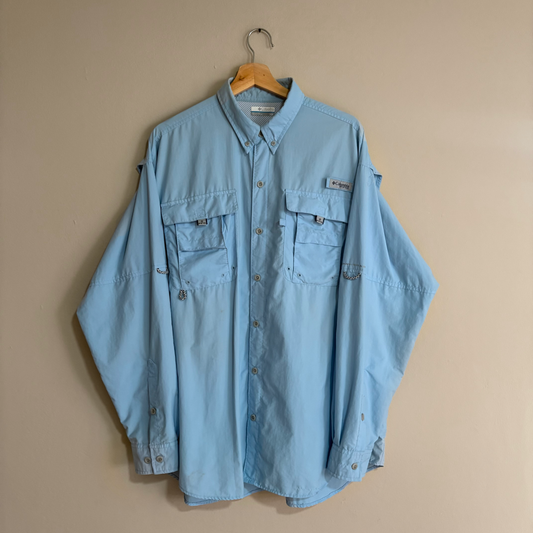 Columbia Camisa PFG Bahama Azul Claro Hombre (L)