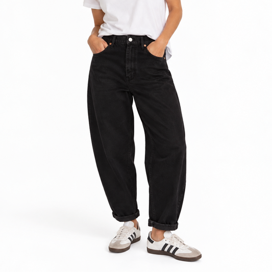 H&M Barrel Jeans Negros (12) NUEVOS