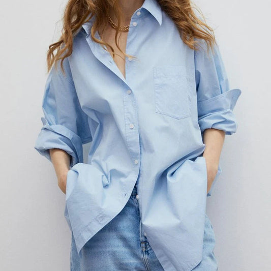 H&M Camisa Oversized Azul (M)