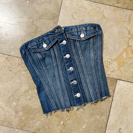 Zara Corset Top Denim (M)