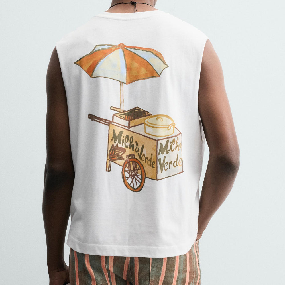 Zara Sleeveless Graphic T-Shirt
