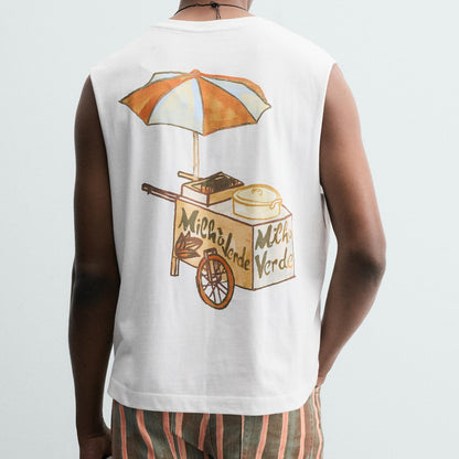 Zara Sleeveless Graphic T-Shirt