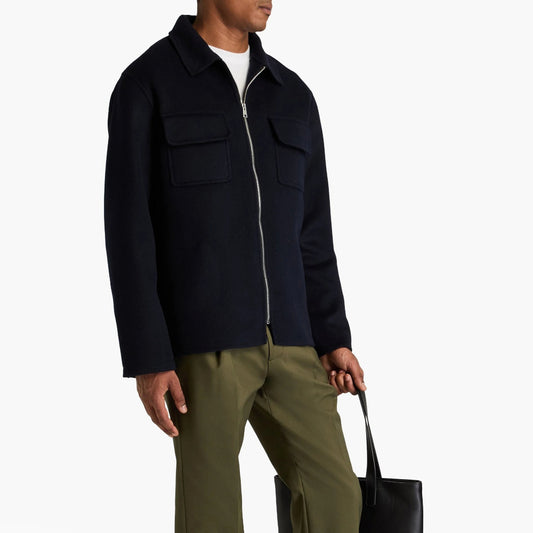 Sandro Brushed Wool-Blend Felt Jacket