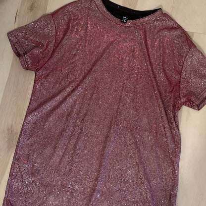 SHEIN Vestido de Brillo Rosa
