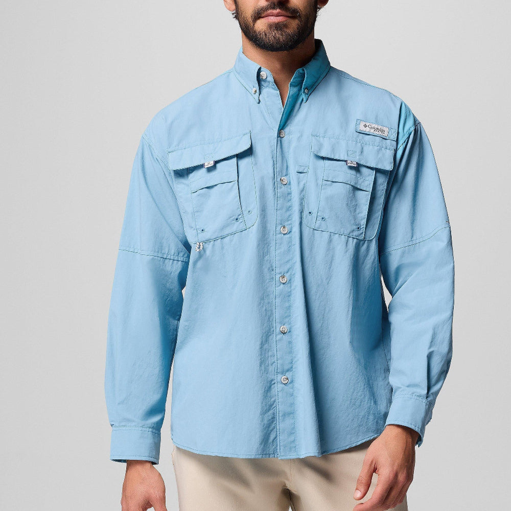 Columbia Camisa PFG Bahama Azul Claro Hombre (L)