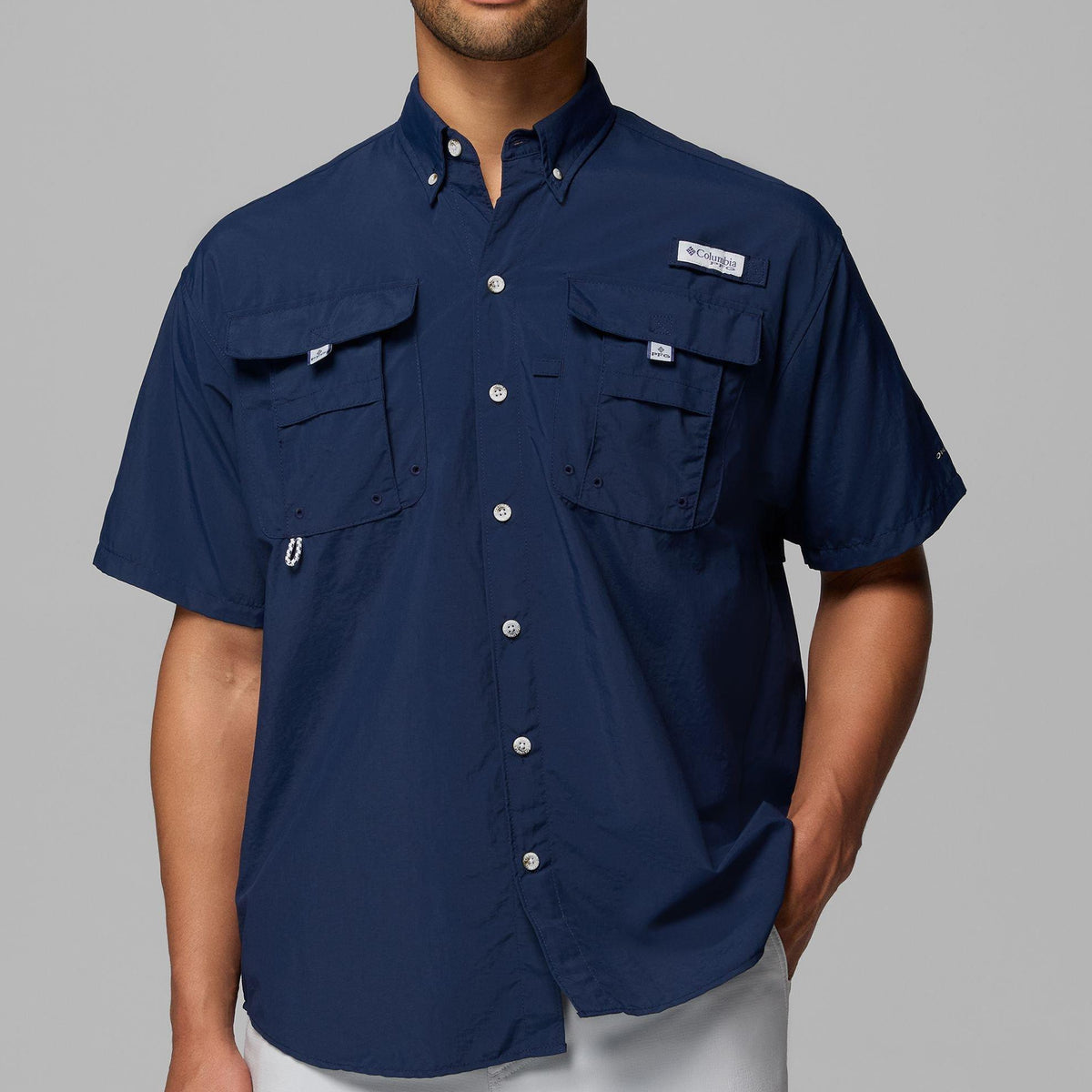 Columbia Camisa PFG Bahama Azul Marino Hombre (L)