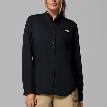 Columbia Camisa PFG Tamiami Negro Mujer (M)