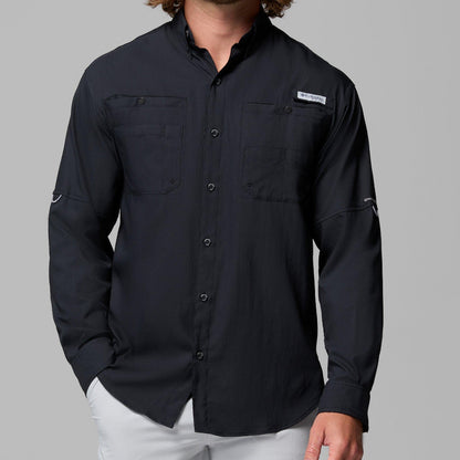Columbia Camisa PFG Tamiami Negro Hombre (L)