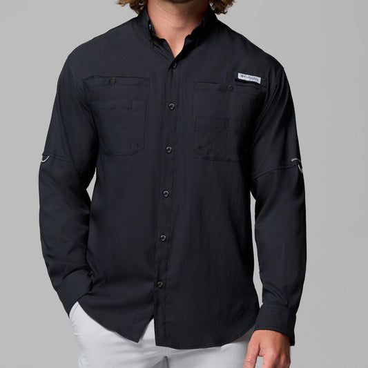 Columbia Camisa PFG Tamiami Negro Hombre (L)
