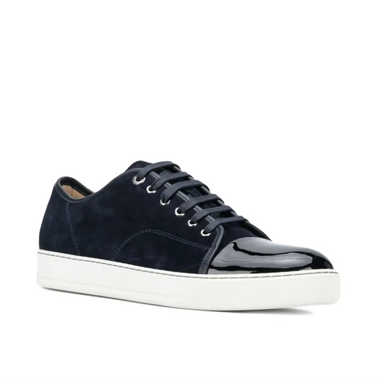 Lanvin DBB1 Patent-Toe Suede Sneakers