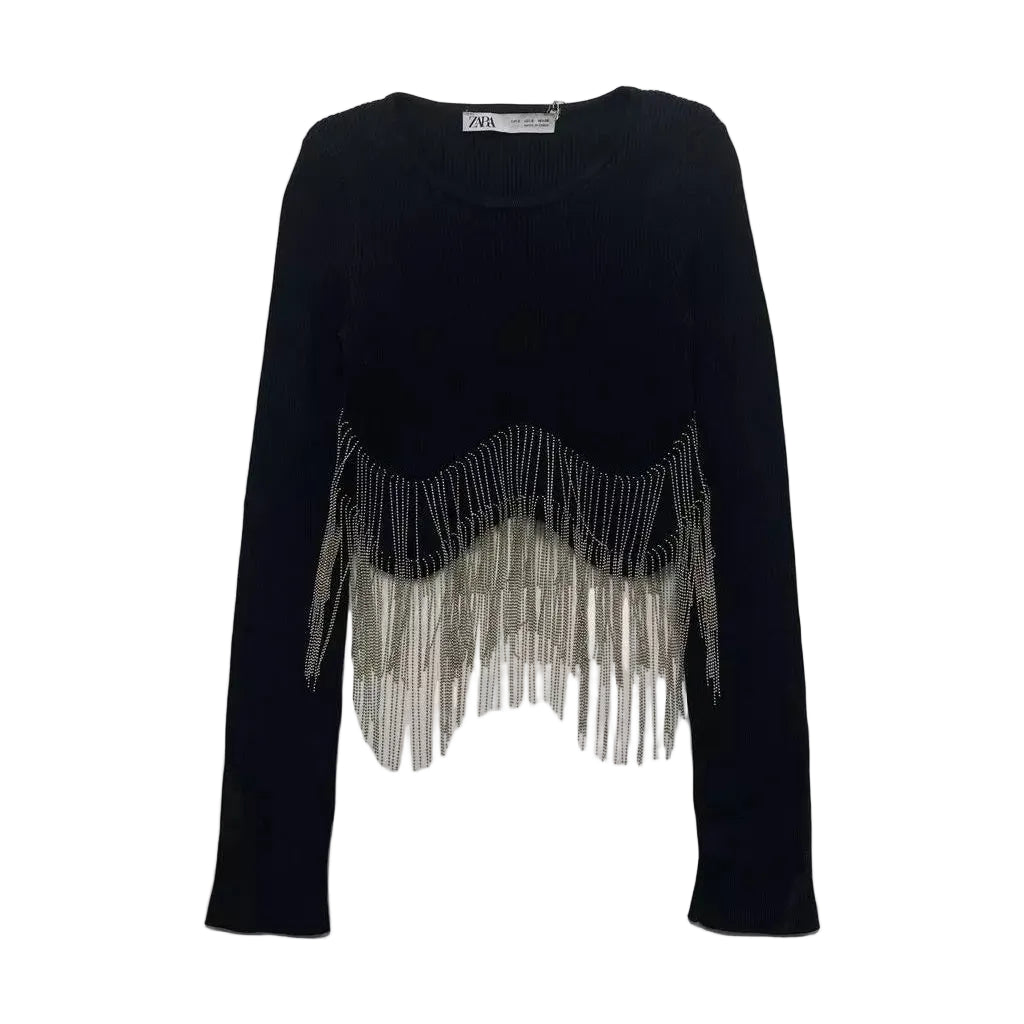 Zara Top Bejewelled