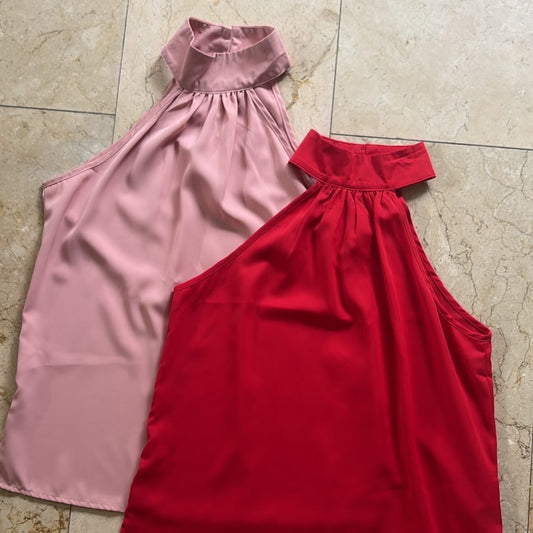 SHEIN Blusa de Cuello Roja