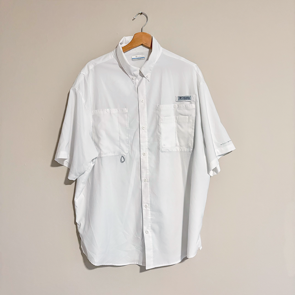 Columbia Camisa PFG Tamiami Blanco Hombre (XL)