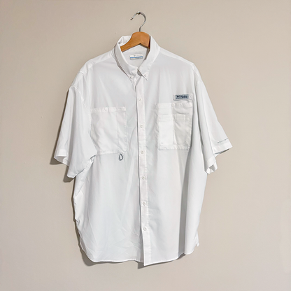 Columbia Camisa PFG Tamiami Blanco Hombre (XL)