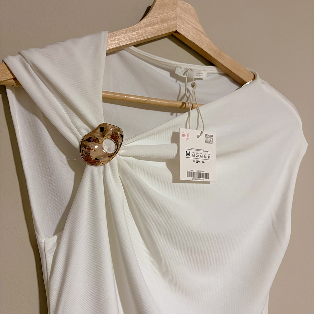 Zara Top Blanco NUEVO (M)