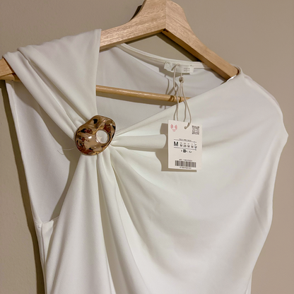 Zara Top Blanco NUEVO (M)