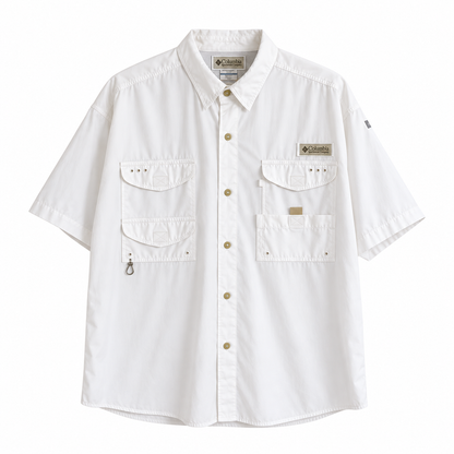 Columbia Camisa PFG Bonehead Blanco Hombre (XXL)