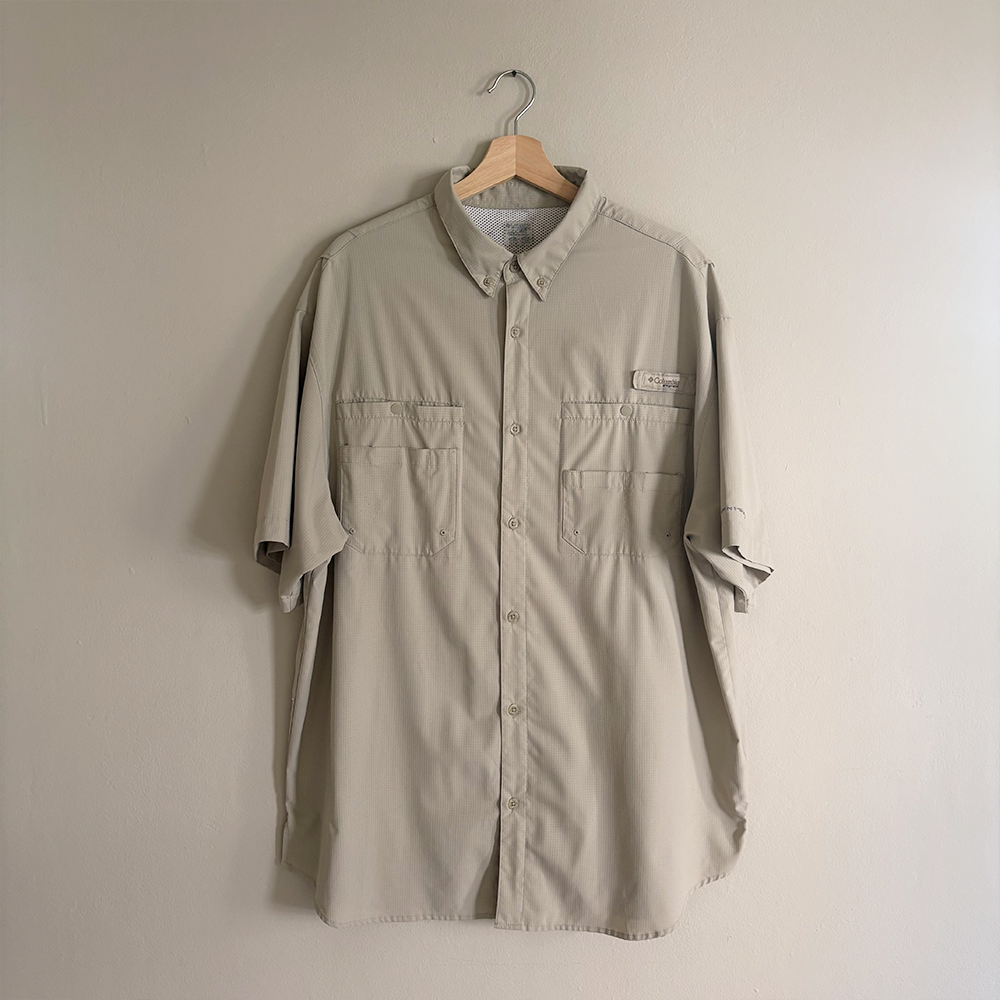 Columbia Camisa PFG Tamiami Beige Hombre (XL)