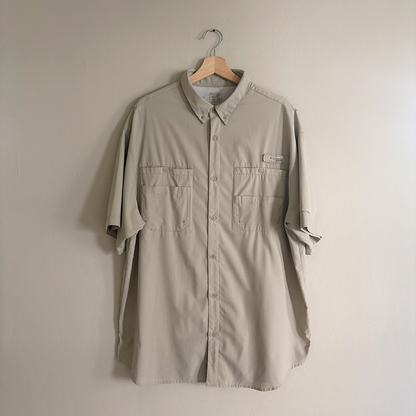 Columbia Camisa PFG Tamiami Beige Hombre (XL)