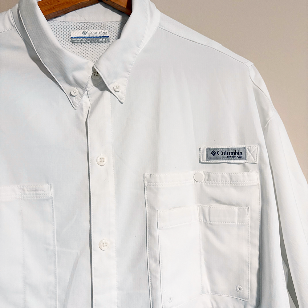 Columbia Camisa PFG Tamiami Blanco Hombre (XL)