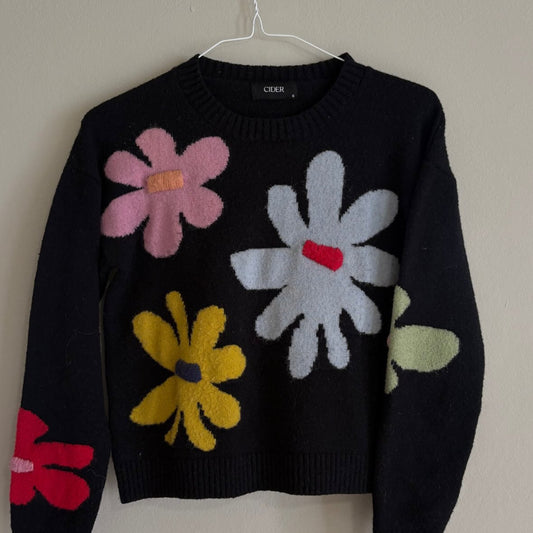 CIDER Sweater de Flores Coloridas