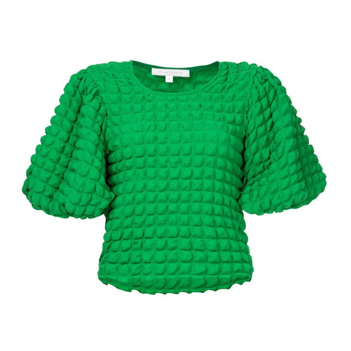 Anthropologie Blusa Texturizada Verde