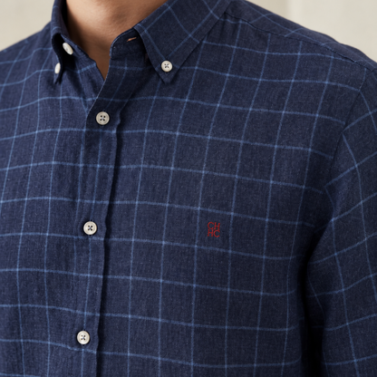 Carolina Herrera LINO Camisa de Cuadros