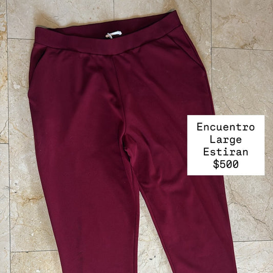 Encuentro Pantalones Rojo Vino