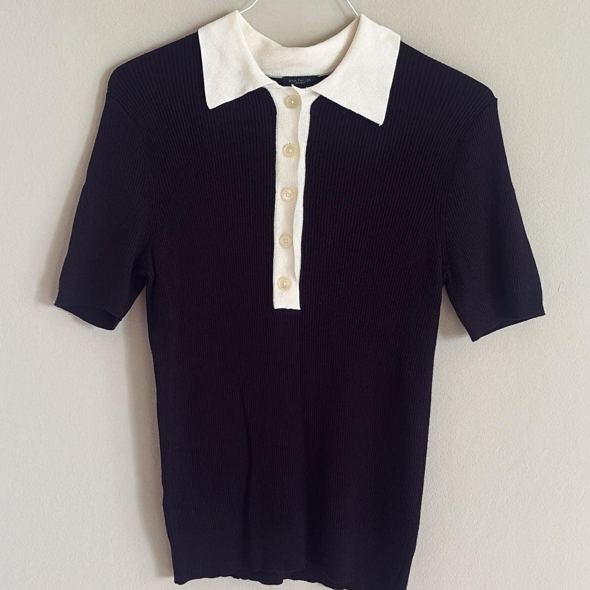 Ann Taylor Blusa Cuello Blanco