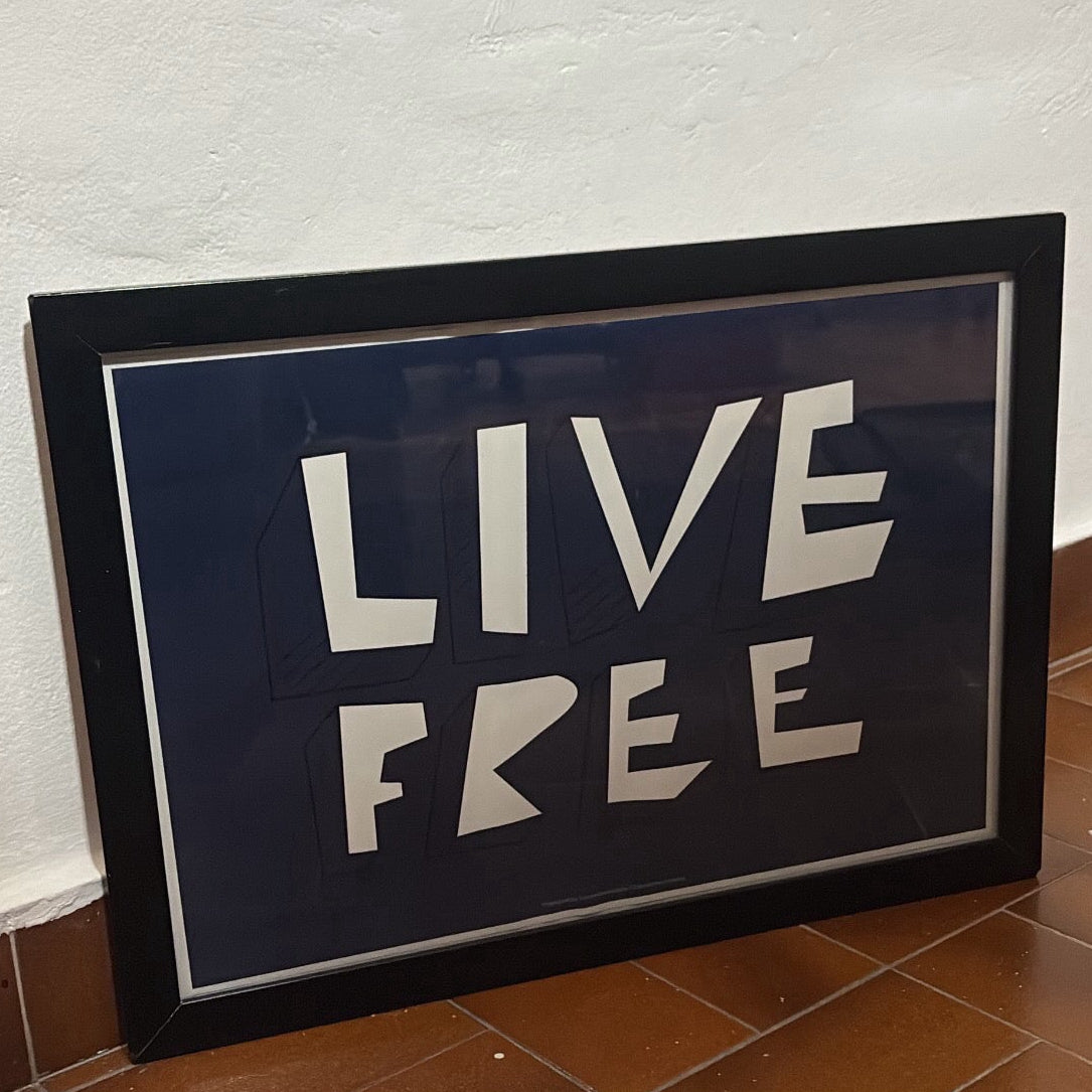 Poster Enmarcado con Cristal Live Free