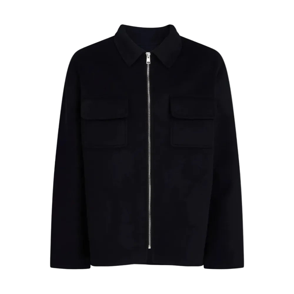 Sandro Brushed Wool-Blend Felt Jacket