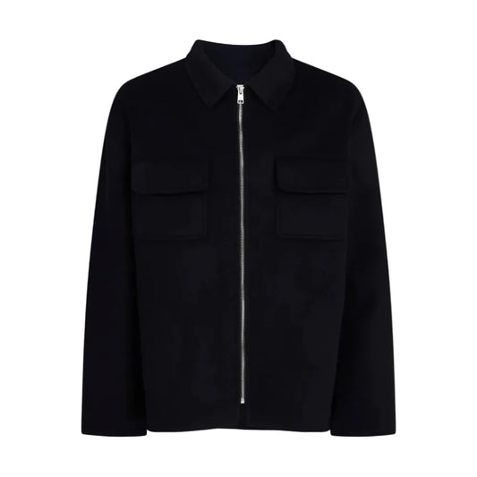 Sandro Brushed Wool-Blend Felt Jacket