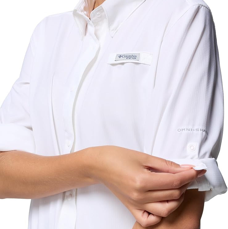 Columbia Camisa PFG Tamiami Blanco Mujer (S)