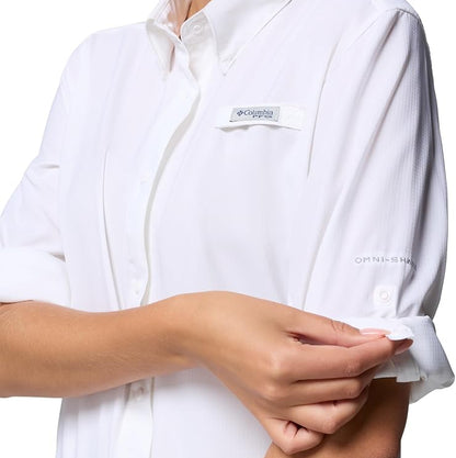 Columbia Camisa PFG Tamiami Blanco Mujer (S)