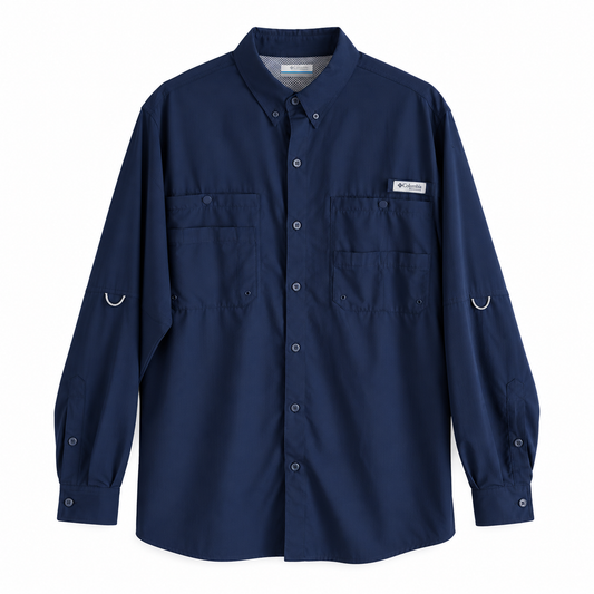 Columbia Camisa PFG Tamiami Azul Navy Hombre (XL)
