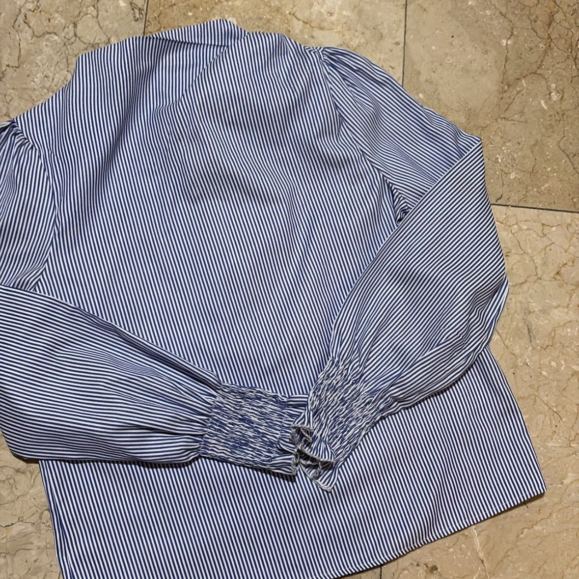 SHEIN Blusa de Rayas Manga Larga
