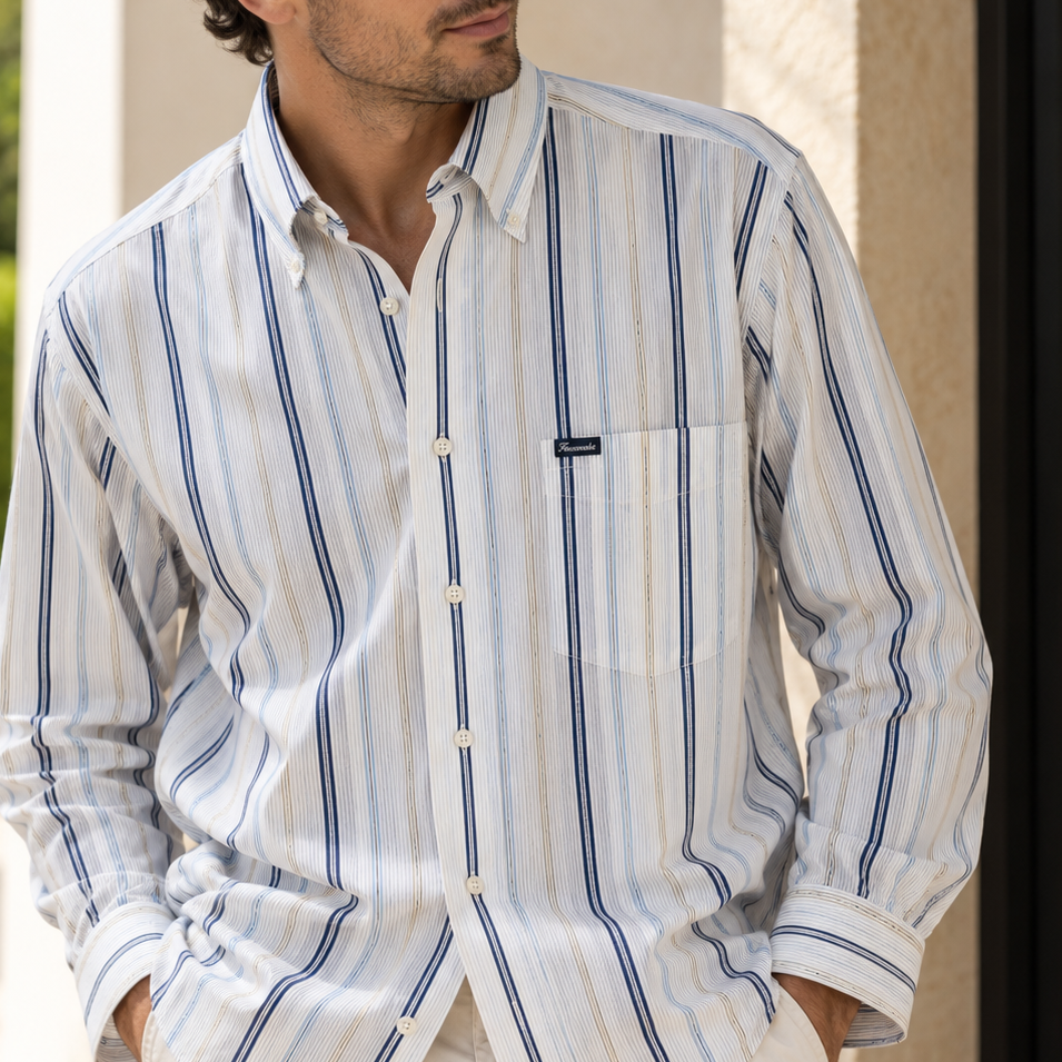Façonnable Camisa de Rayas (M)