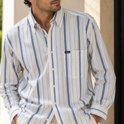 Façonnable Camisa de Rayas (M)