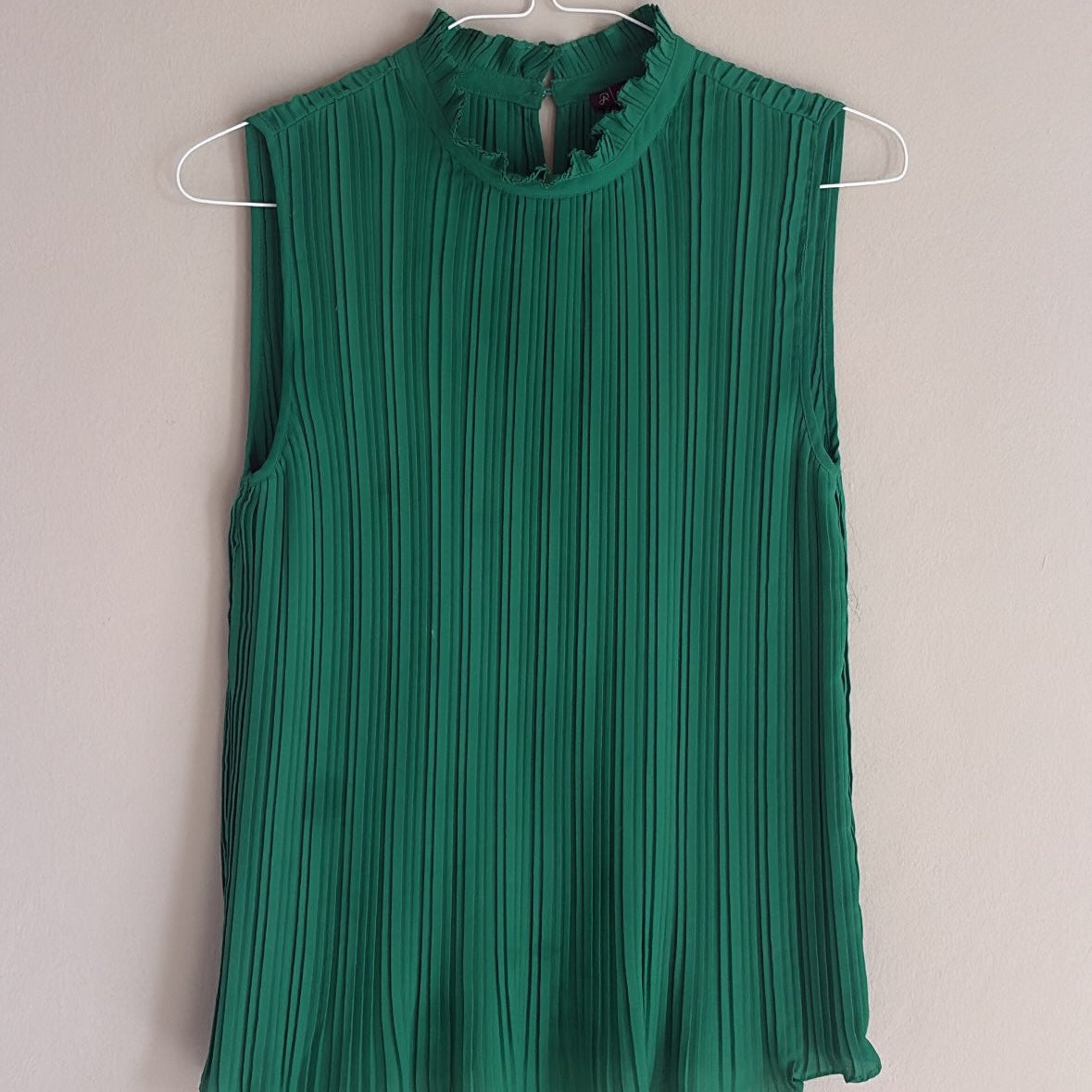 Adriana Papell Blusa Cuello Verde