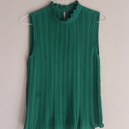 Adriana Papell Blusa Cuello Verde