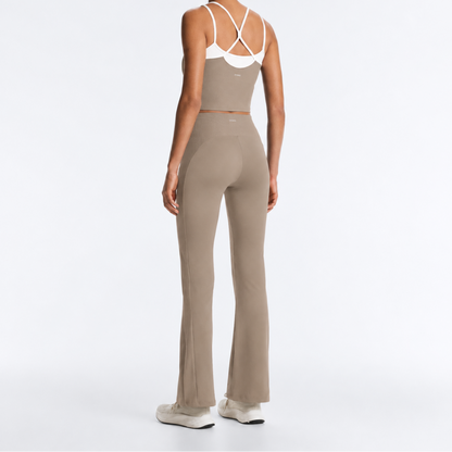 Oysho High-rise Comfortlux Rib Flare Trousers