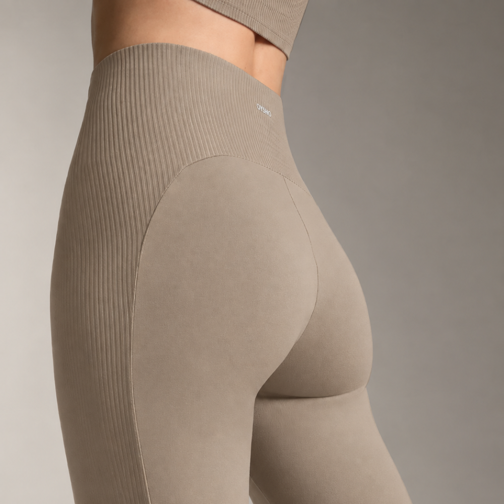 Oysho High-rise Comfortlux Rib Flare Trousers