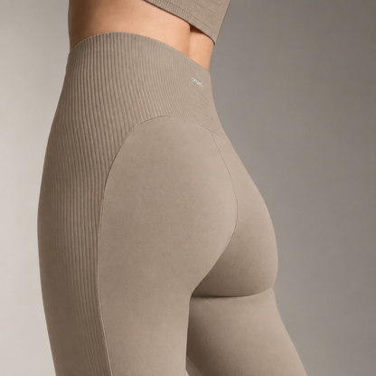Oysho High-rise Comfortlux Rib Flare Trousers