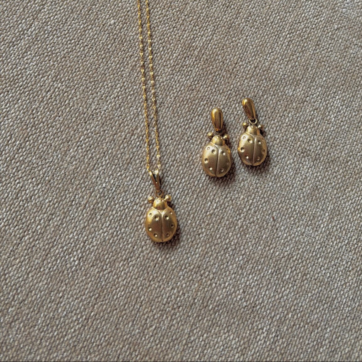Set Aretes & Collar Ladybug
